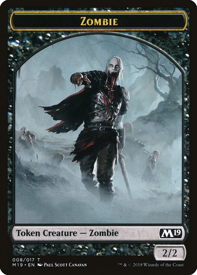 Zombie Token [Core Set 2019 Tokens] | The CG Realm