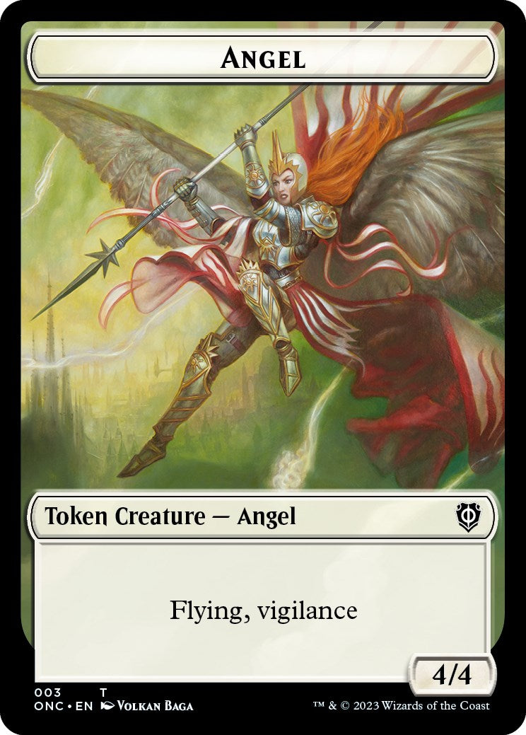 Soldier (008) // Angel (003) Double-Sided Token (ONC-8 // 3) - Commander: Phyrexia: All Will Be One