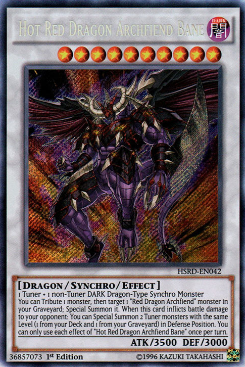 Hot Red Dragon Archfiend Bane [HSRD-EN042] Secret Rare | The CG Realm