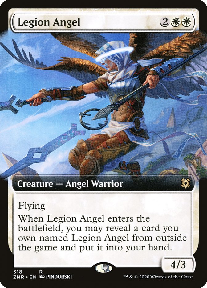 Legion Angel (Extended Art) [Zendikar Rising] | The CG Realm