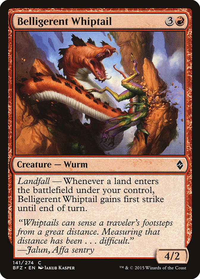Belligerent Whiptail [Battle for Zendikar] | The CG Realm