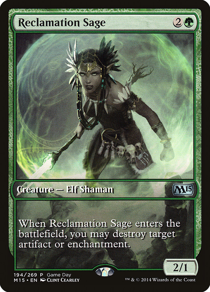 Reclamation Sage (Game Day) [Magic 2015 Promos] | The CG Realm