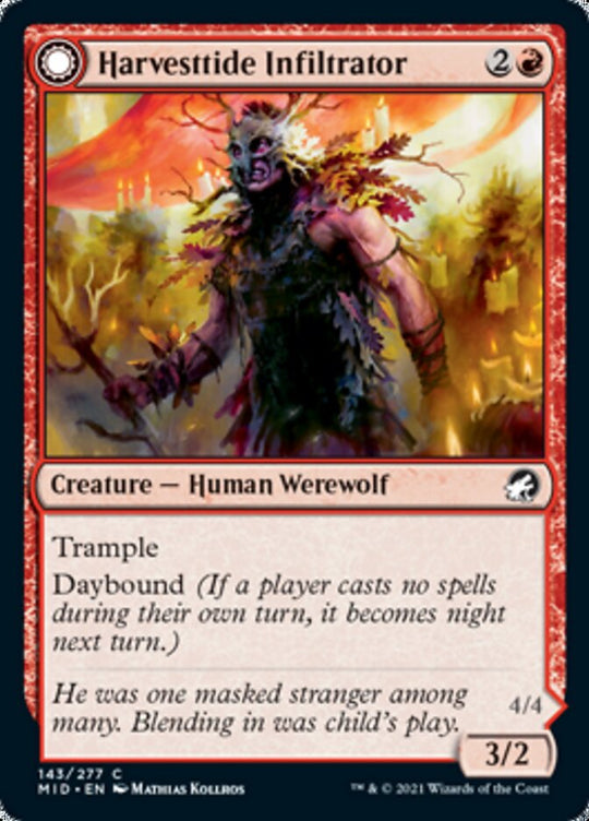 Harvesttide Infiltrator (MID-143) - Innistrad: Midnight Hunt: (Double Faced Transform)