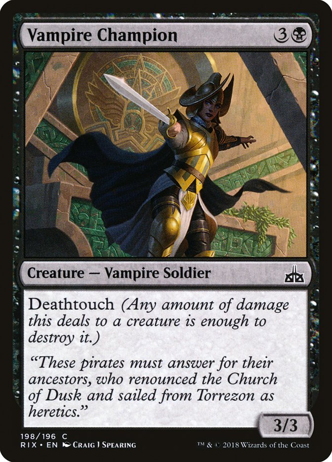 Vampire Champion [Rivals of Ixalan] | The CG Realm