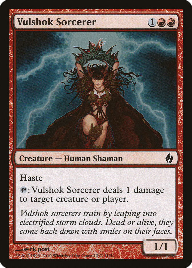 Vulshok Sorcerer [Premium Deck Series: Fire and Lightning] | The CG Realm