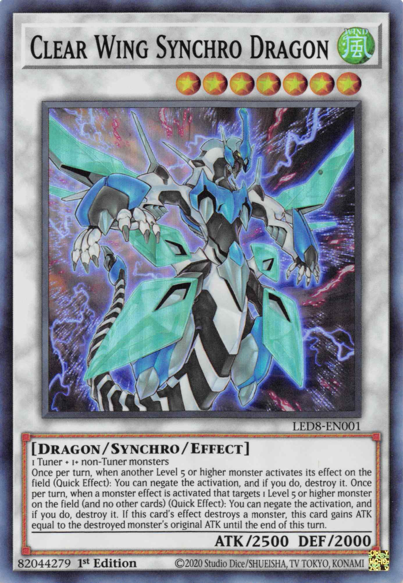 Clear Wing Synchro Dragon [LED8-EN001] Super Rare | The CG Realm