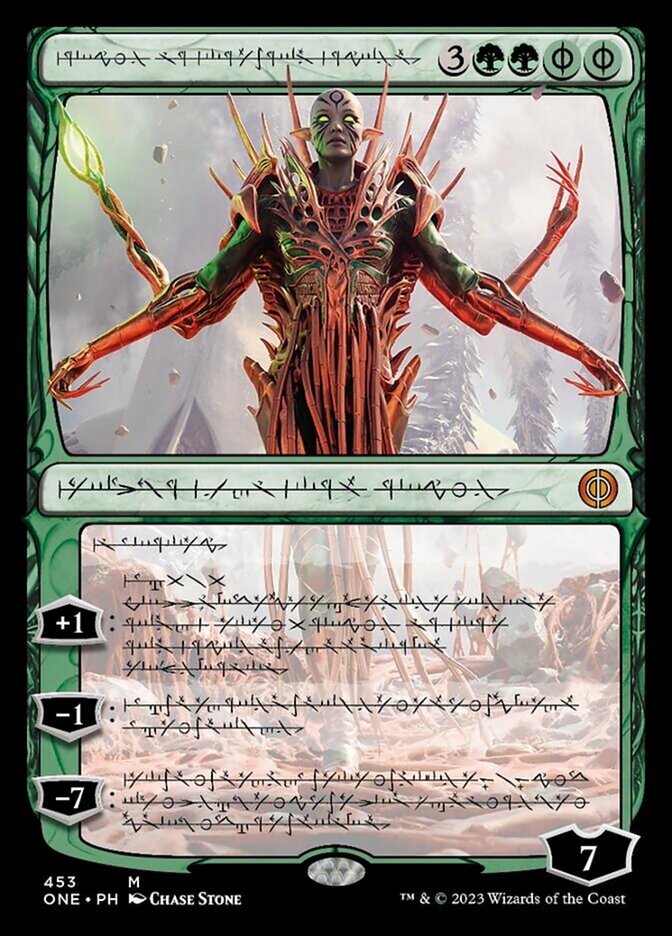 Nissa, Ascended Animist (Phyrexian Step-and-Compleat Foil) [Phyrexia: All Will Be One] | The CG Realm