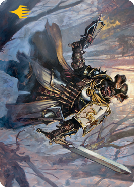 Brutal Cathar Art Card (Gold-Stamped Signature) [Innistrad: Midnight Hunt Art Series] | The CG Realm