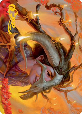 Hedgewitch's Mask Art Card (Gold-Stamped Signature) [Innistrad: Midnight Hunt Art Series] | The CG Realm