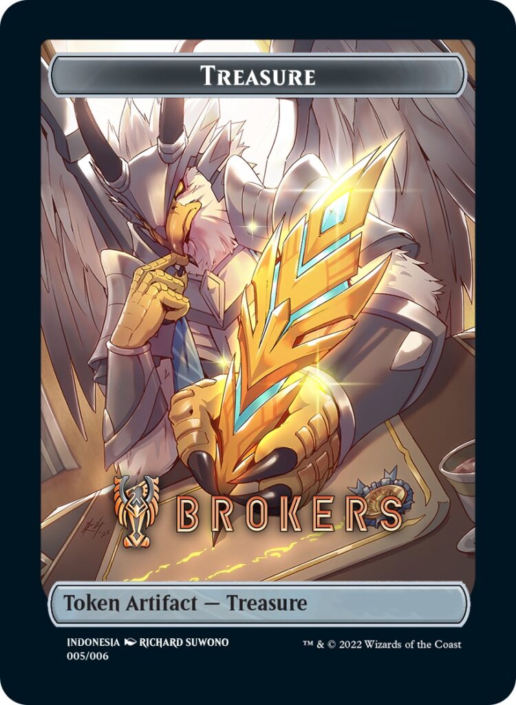 Treasure Token (Brokers) (Southeast Asia Artists) [Streets of New Capenna Tokens] | The CG Realm