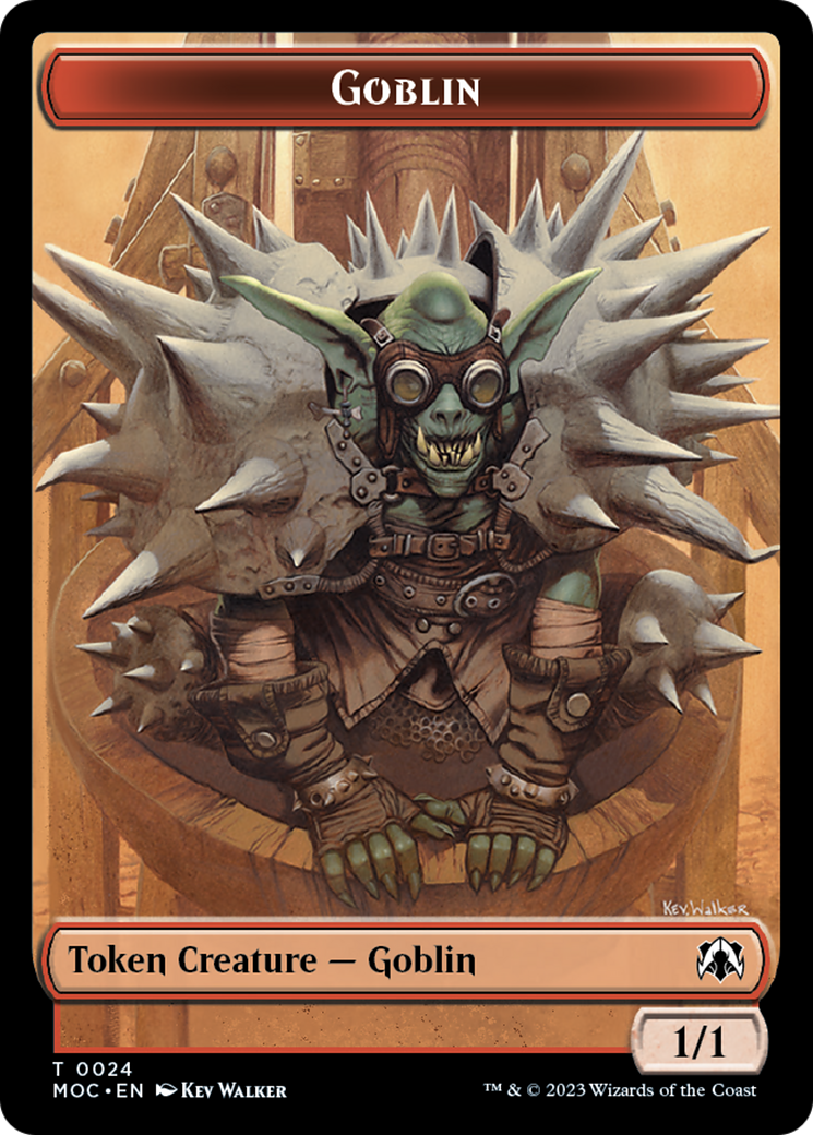 Goblin // Sliver Double-Sided Token [March of the Machine Commander Tokens] | The CG Realm