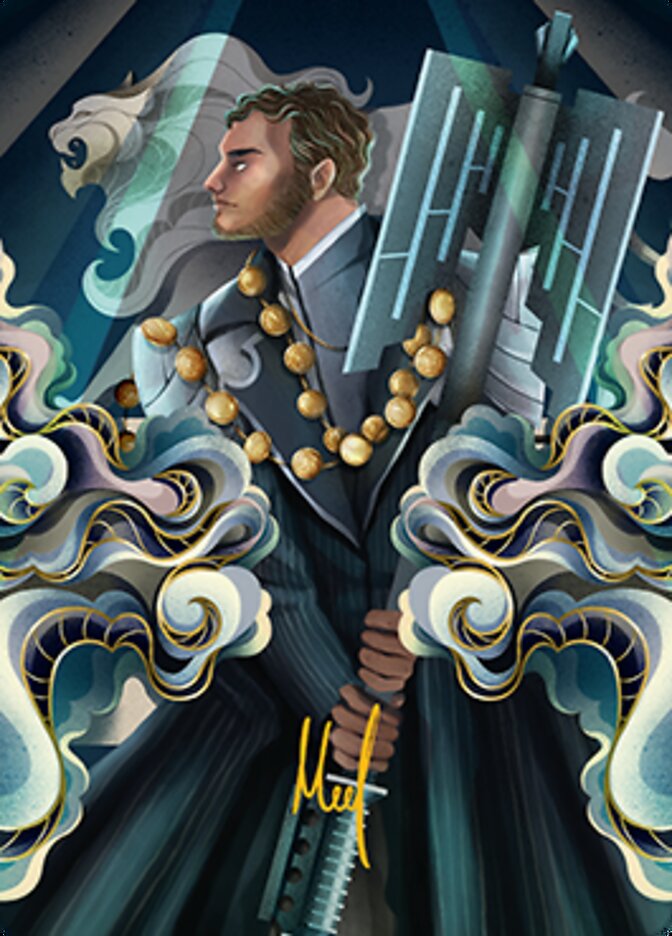 Rafiq of the Many Art Card (Gold-Stamped Signature) [Streets of New Capenna Art Series] | The CG Realm