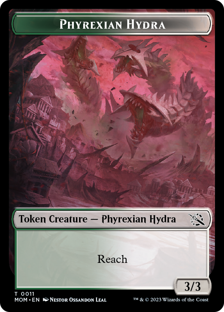 Monk // Phyrexian Hydra (11) Double-Sided Token [March of the Machine Tokens] | The CG Realm