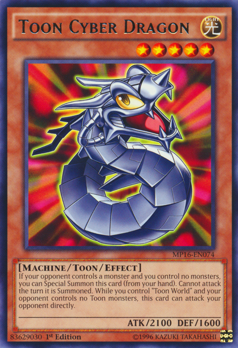 Toon Cyber Dragon [MP16-EN074] Rare | The CG Realm