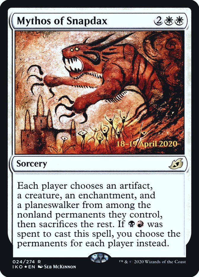 Mythos of Snapdax [Ikoria: Lair of Behemoths Prerelease Promos] | The CG Realm