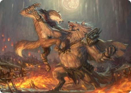 Duel for Dominance Art Card [Innistrad: Midnight Hunt Art Series] | The CG Realm