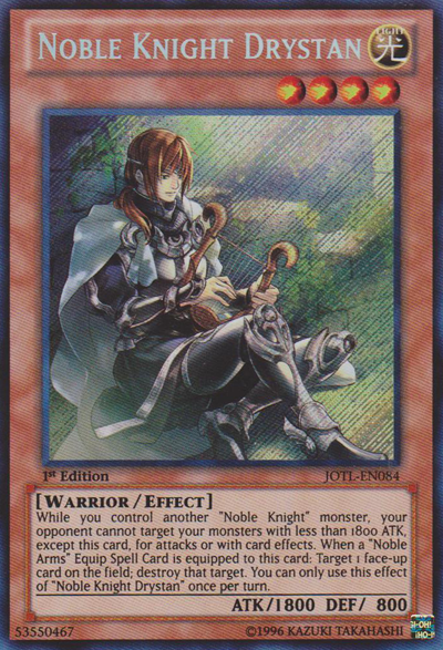Noble Knight Drystan [JOTL-EN084] Secret Rare | The CG Realm
