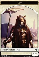 Cat // Cat Warrior Double-Sided Token [Commander 2017 Tokens] | The CG Realm