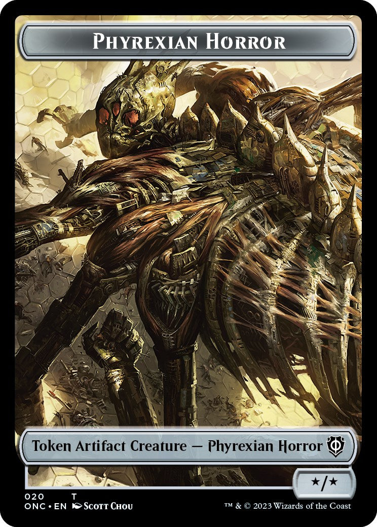 Phyrexian Wurm // Phyrexian Horror Double-sided Token (ONC-) - Commander: Phyrexia: All Will Be One