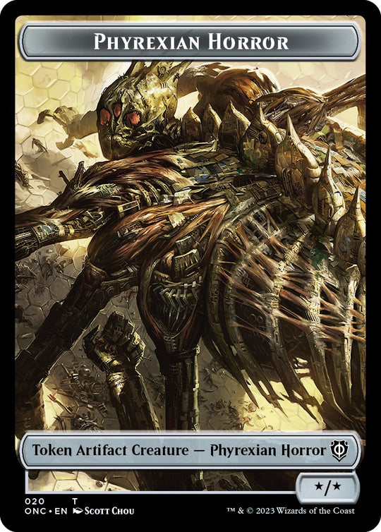 Phyrexian Wurm // Phyrexian Horror Double-sided Token (ONC-) - Commander: Phyrexia: All Will Be One