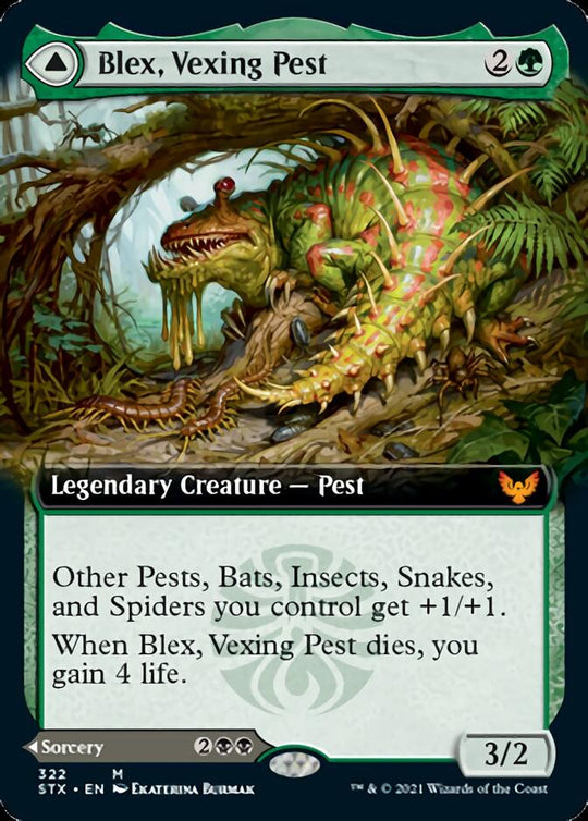Blex, Vexing Pest (Extended Art) (STX-322) - Strixhaven: School of Mages: (Extended Art)