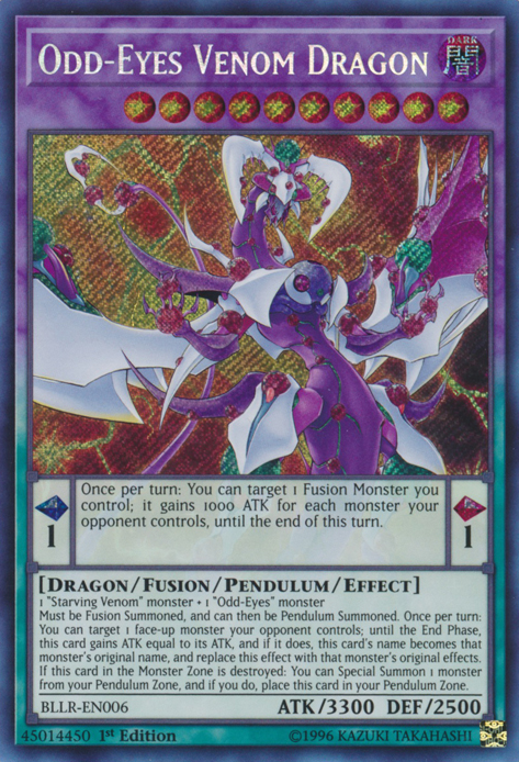 Odd-Eyes Venom Dragon [BLLR-EN006] Secret Rare | The CG Realm