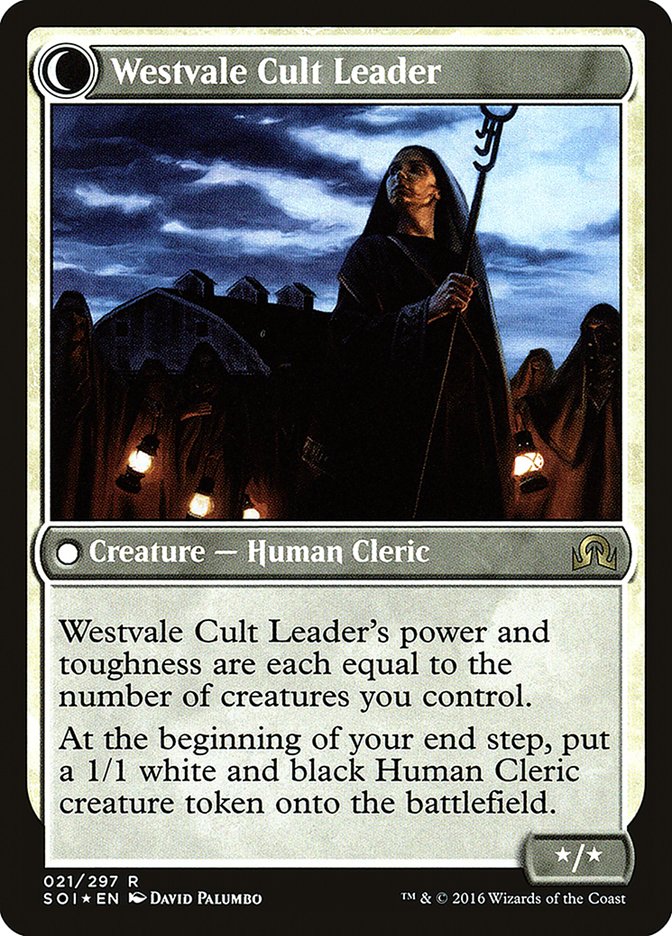 Hanweir Militia Captain // Westvale Cult Leader [Shadows over Innistrad Prerelease Promos] | The CG Realm