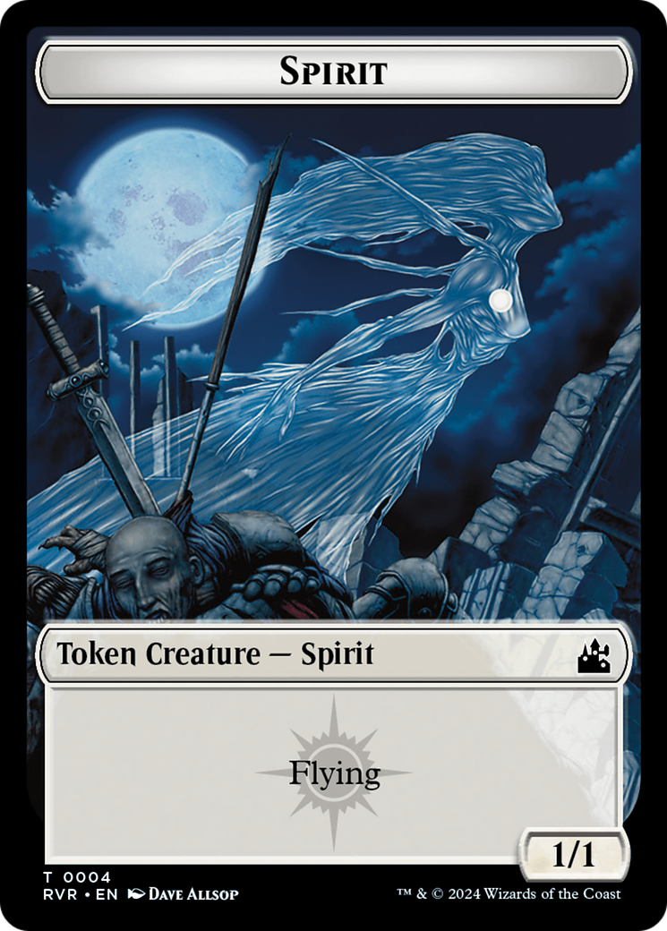 Saproling // Spirit (0004) Double-Sided Token [Ravnica Remastered Tokens] | The CG Realm