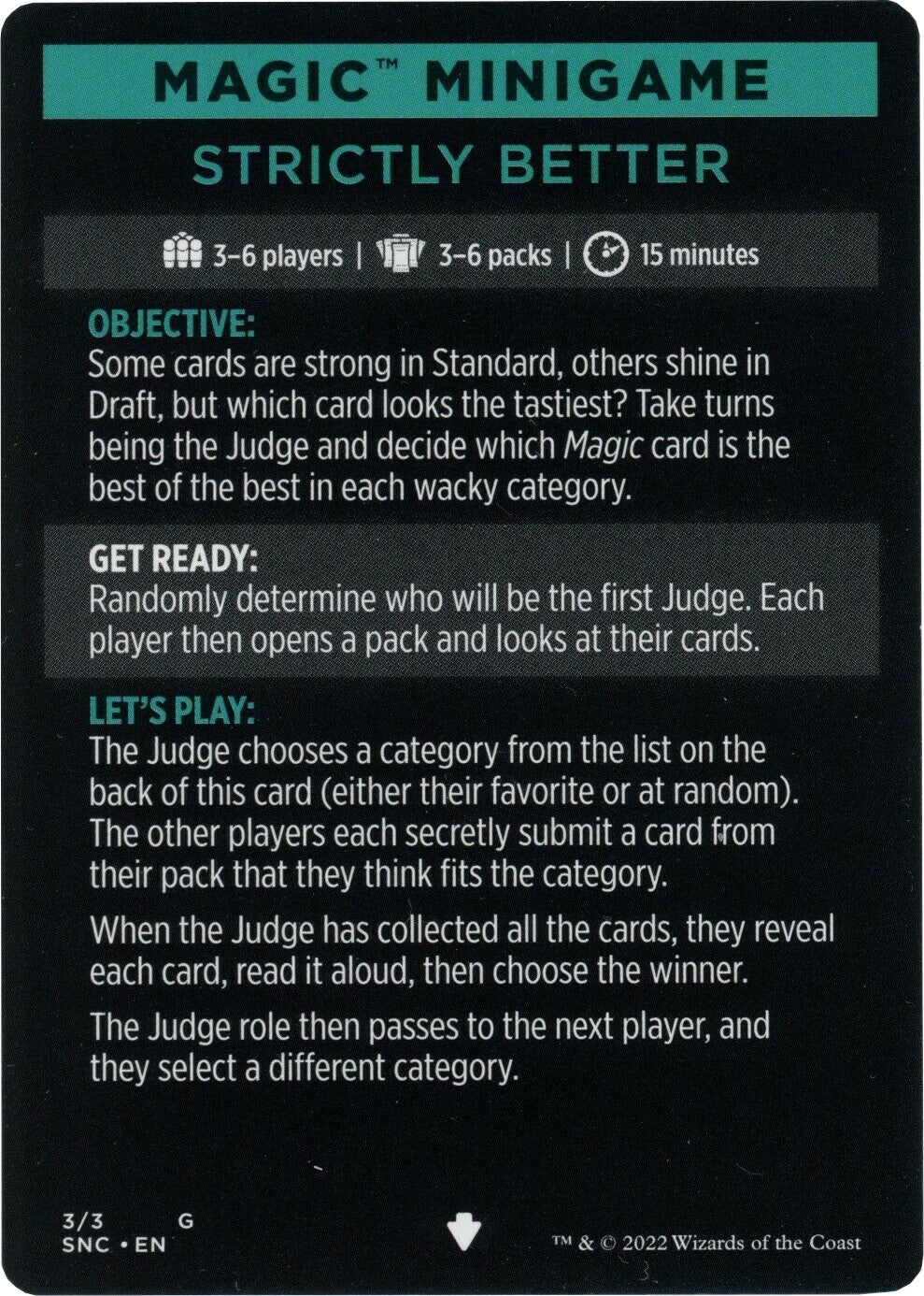 Strictly Better (Magic Minigame) [Streets of New Capenna Minigame] | The CG Realm