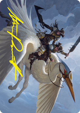 Gryffwing Cavalry Art Card (Gold-Stamped Signature) [Innistrad: Crimson Vow Art Series] | The CG Realm