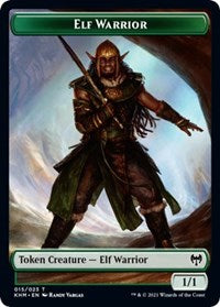 Elf Warrior // Demon Berserker Double-Sided Token [Kaldheim Tokens] | The CG Realm