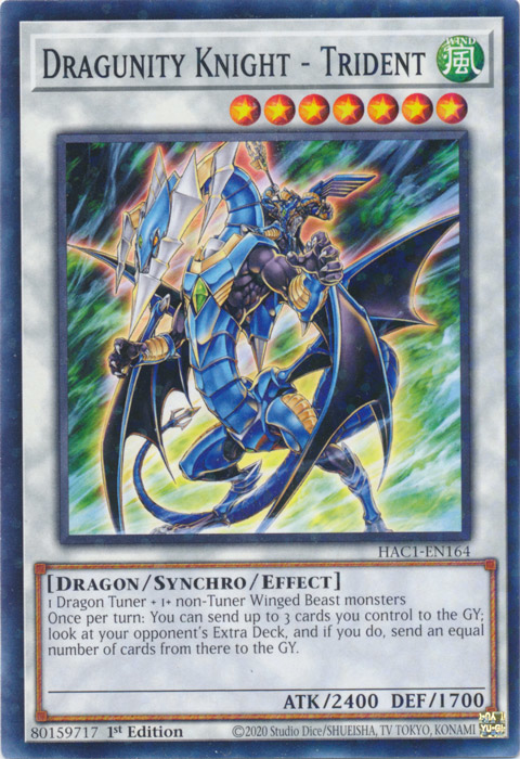 Dragunity Knight - Trident (Duel Terminal) [HAC1-EN164] Common | The CG Realm