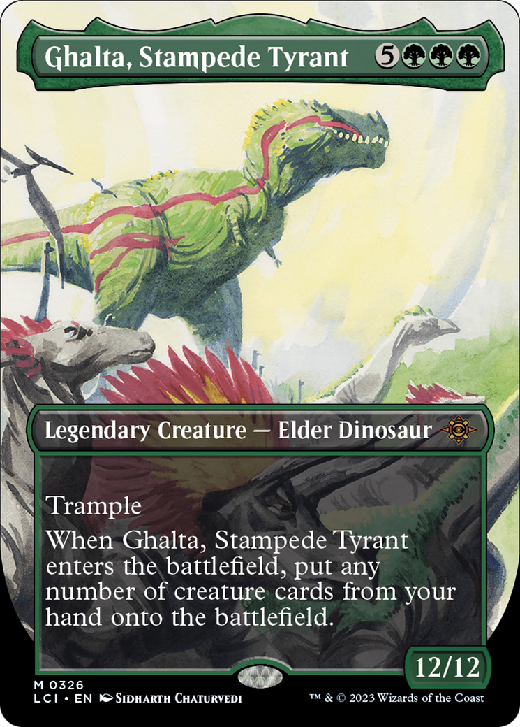 Ghalta, Stampede Tyrant (Borderless) [The Lost Caverns of Ixalan] | The CG Realm