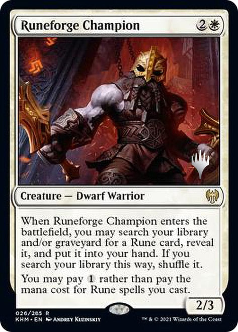 Runeforge Champion (Promo Pack) [Kaldheim Promos] | The CG Realm