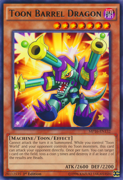 Toon Barrel Dragon [MP16-EN132] Rare | The CG Realm