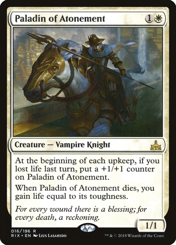 Paladin of Atonement [Rivals of Ixalan] | The CG Realm