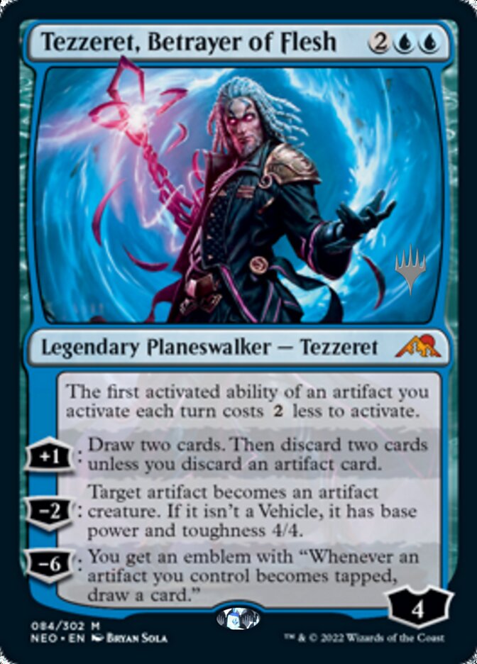 Tezzeret, Betrayer of Flesh (Promo Pack) [Kamigawa: Neon Dynasty Promos] | The CG Realm
