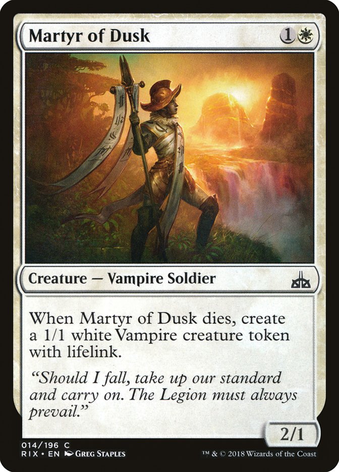 Martyr of Dusk [Rivals of Ixalan] | The CG Realm
