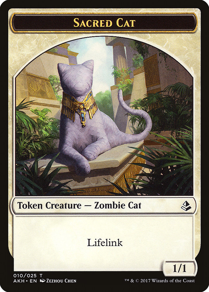 Sacred Cat Token [Amonkhet Tokens] | The CG Realm