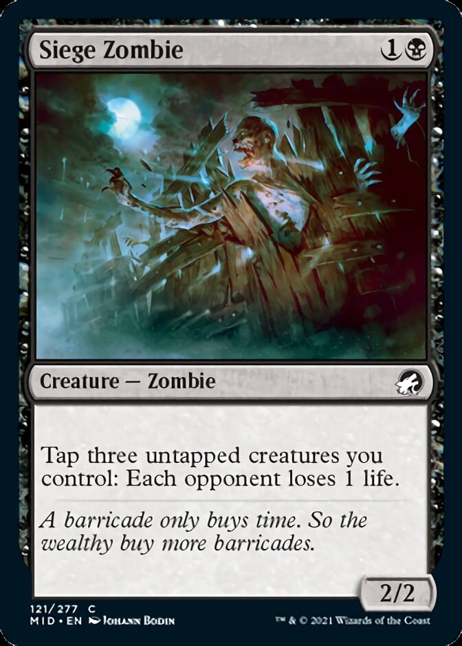 Siege Zombie [Innistrad: Midnight Hunt] | The CG Realm