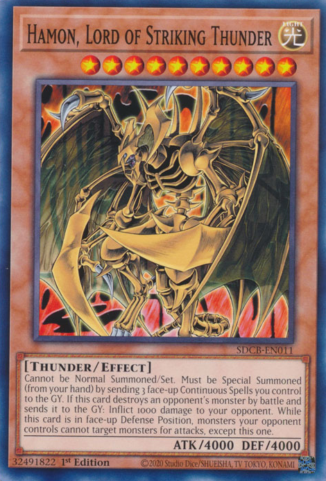 Hamon, Lord of Striking Thunder [SDCB-EN011] Common | The CG Realm