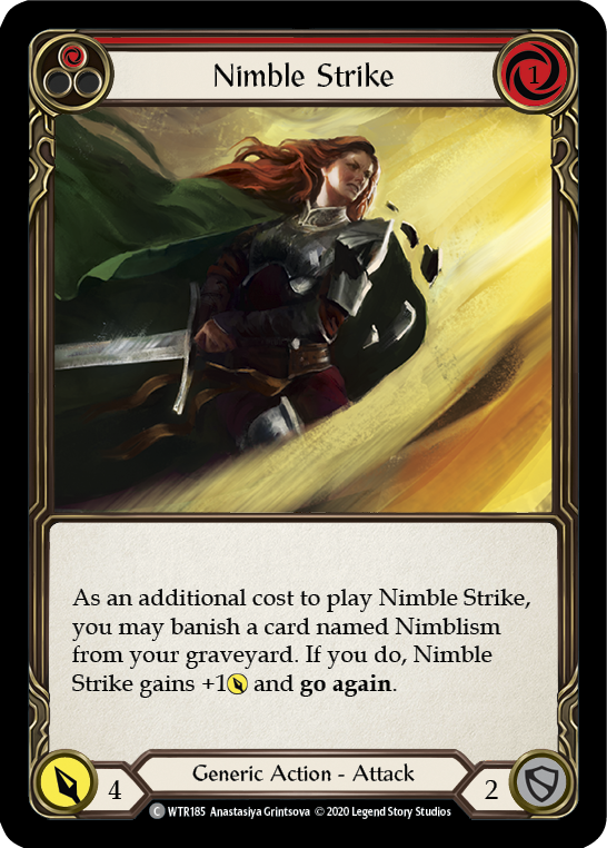 Nimble Strike (Red) [U-WTR185] (Welcome to Rathe Unlimited)  Unlimited Rainbow Foil | The CG Realm