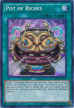 Pot of Riches [MP15-EN233] Secret Rare | The CG Realm