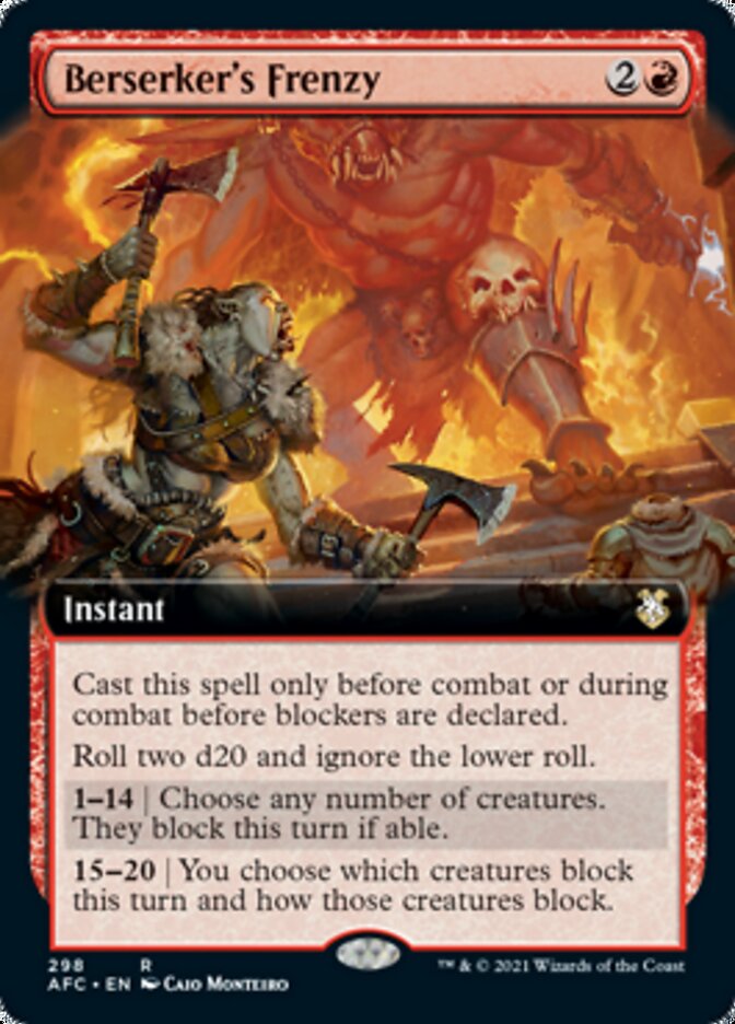 Berserker's Frenzy (Extended Art) [Dungeons & Dragons: Adventures in the Forgotten Realms Commander] | The CG Realm