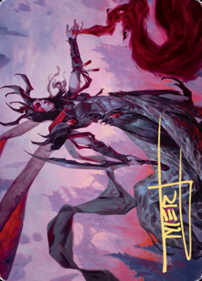 Drana, the Last Bloodchief Art Card (Gold-Stamped Signature) [Zendikar Rising Art Series] | The CG Realm