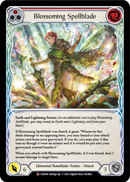 Blossoming Spellblade [U-ELE064] (Tales of Aria Unlimited)  Unlimited Rainbow Foil | The CG Realm