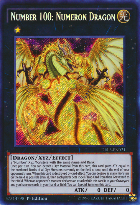 Number 100: Numeron Dragon [DRL3-EN021] Secret Rare | The CG Realm