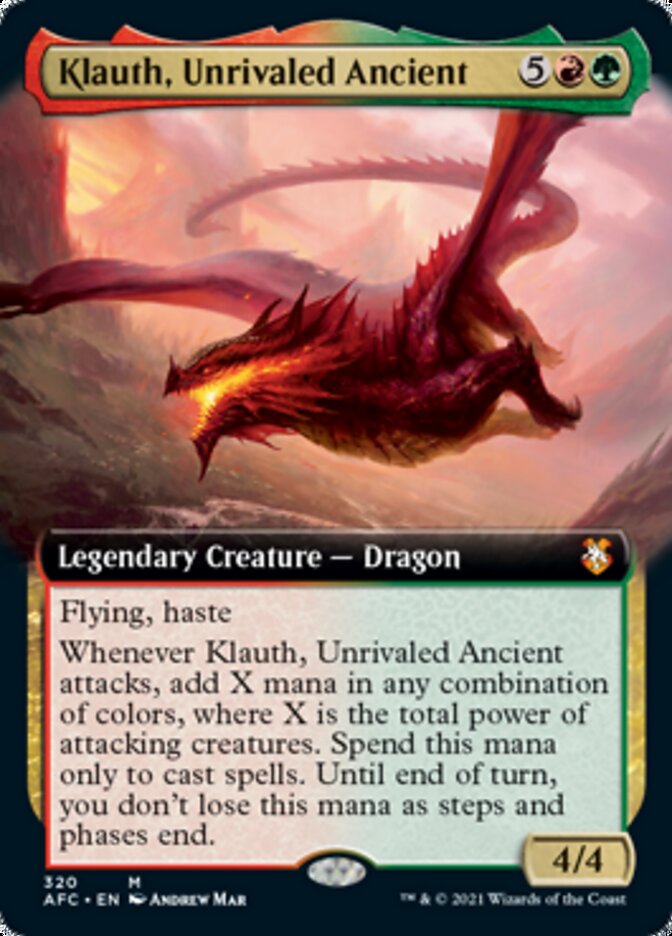 Klauth, Unrivaled Ancient (Extended Art) [Dungeons & Dragons: Adventures in the Forgotten Realms Commander] | The CG Realm