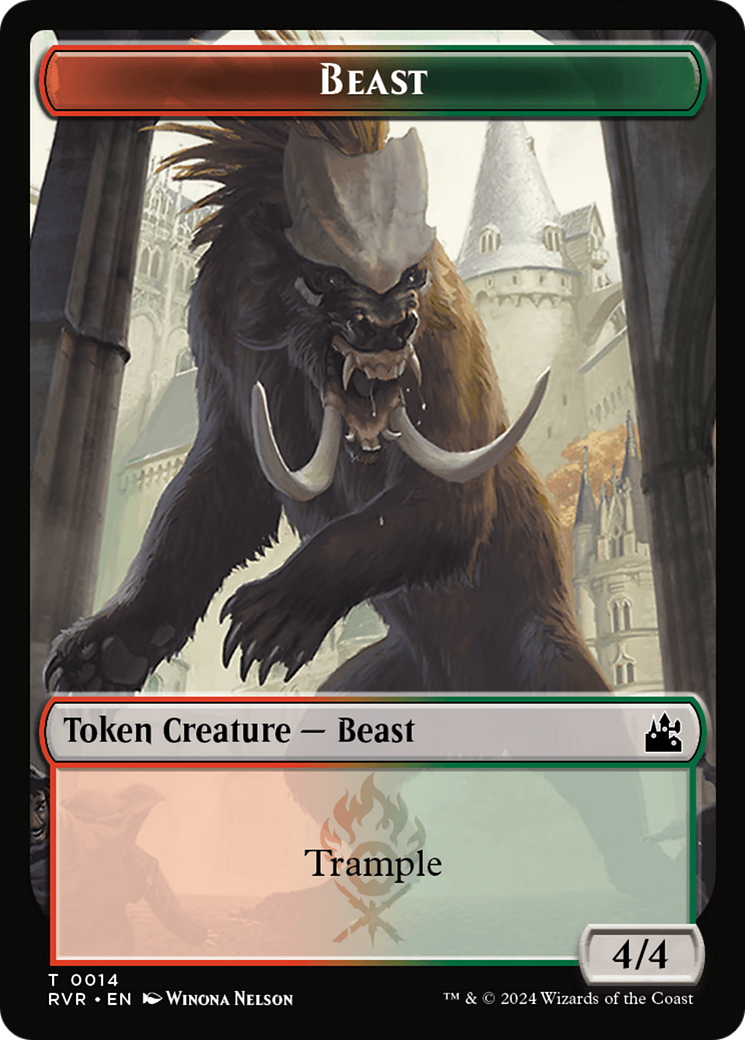 Beast Token [Ravnica Remastered Tokens] | The CG Realm