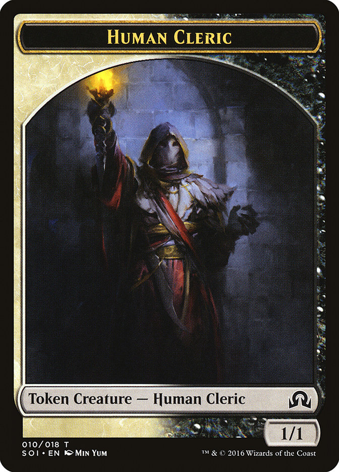 Human Cleric Token [Shadows over Innistrad Tokens] | The CG Realm